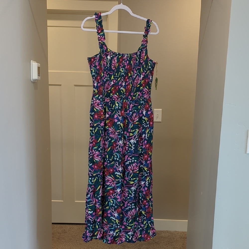 Floral Maxi Dress with Straps